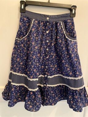 Girls Vintage Gunne Sax Prairie Skirt